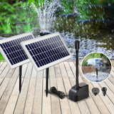 NNEDSZ 110W Solar Powered Water Pond Pump Outdoor Submersible Fountains