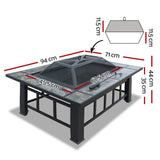 NNEDSZ Pit BBQ Grill Stove Table Ice Pits Patio Fireplace Heater 3 IN 1