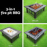 NNEDSZ Pit BBQ Grill Stove Table Ice Pits Patio Fireplace Heater 3 IN 1