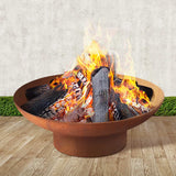 NNEDSZ Rustic Fire Pit Vintage Campfire Wood Burner Rust Outdoor Iron Bowl 70CM