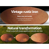 NNEDSZ Outdoor Fire Pit Garden Charcoal Fireplace Patio Heater Vintage Pits 80CM