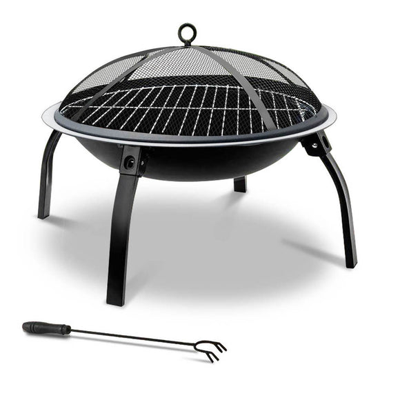 NNEDSZ Pit BBQ Charcoal Smoker Portable Outdoor Camping Pits Patio Fireplace 22