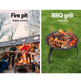 NNEDSZ Pit BBQ Charcoal Smoker Portable Outdoor Camping Pits Patio Fireplace 22