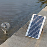 NNEMB Hi-Flow Water Feature Fountain Pond Pump-w/ Solar Panel-Lithium Battery-Remote Control-Nozzle kit
