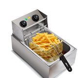 NNEDPE Electric Deep Fryer - 10l Frying Basket With Timer