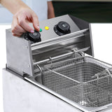 NNEDPE Electric Deep Fryer - 10l Frying Basket With Timer