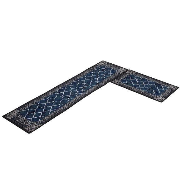 NNEIDS 2x Kitchen Mat Floor Rugs Area Carpet Non-Slip Door Mat 45x120cm /45x75cm