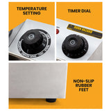 NNEMB Commercial Electric Deep Fryer Twin Frying Basket Chip Cooker Fry