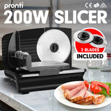 NNEDPE 200W  Pronti Deli and Food Electric Meat Slicer Blades Processor Black