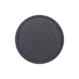 NNEDSZ Ottoman Round Foot Stool Teddy Fabric Foot Rest Padded Seat Charcoal