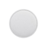 NNEDSZ Ottoman Round Foot Stool Teddy Fabric Foot Rest Padded Seat White