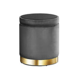 NNEDSZ Velvet Ottoman Foot Stool with Storage Foot Rest Pouffe Padded Seat