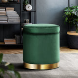 NNEDSZ Ottoman Round Velvet Foot Stool Foot Rest Pouffe Padded Seat Home Decor
