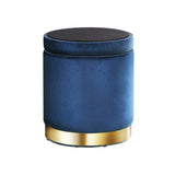 NNEDSZ Stool Round Velvet Storage Ottoman Foot Rest Pouffe Padded Seat Footstool