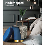 NNEDSZ Stool Round Velvet Storage Ottoman Foot Rest Pouffe Padded Seat Footstool