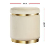 NNEDSZ Velvet Foot Stool Ottoman Foot Rest Pouf Pouffe Padded Seat Footstool