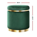 NNEDSZ Round Velvet Foot Stool Foot Rest Pouffe Padded Seat Pouf Home Decor