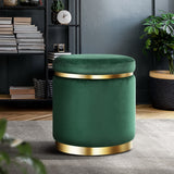 NNEDSZ Round Velvet Foot Stool Foot Rest Pouffe Padded Seat Pouf Home Decor