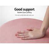 NNEDSZ Velvet Foot Stool Ottoman Foot Rest Pouffe Padded Seat Pouf Bedroom Pink