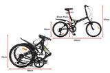 NNEKG Fortis Shimano 7 Speed 20 Dual Suspension Foldable Mountain Bike