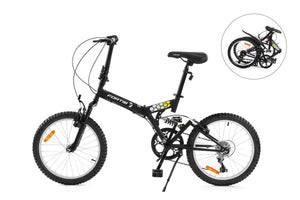 NNEKG Fortis Shimano 7 Speed 20 Dual Suspension Foldable Mountain Bike