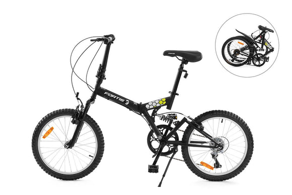 NNEKG Fortis Shimano 7 Speed 20 Dual Suspension Foldable Mountain Bike