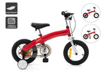 NNEKG Fortis 12 2 in 1 Balance & Pedal Kids Bike with Training Wheels