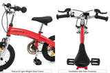 NNEKG Fortis 12 2 in 1 Balance & Pedal Kids Bike with Training Wheels