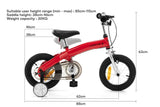 NNEKG Fortis 12 2 in 1 Balance & Pedal Kids Bike with Training Wheels