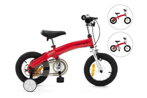 NNEKG Fortis 12 2 in 1 Balance & Pedal Kids Bike with Training Wheels