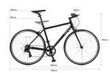 NNEKG Fortis Shimano 7 Speed Lightweight Flat Bar Hybrid Road Bike