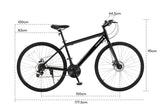 NNEKG Fortis Shimano 3x7 Speed Flat Bar Hybrid Road Bike