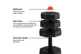 NNEKG Fortis 20kg Adjustable Weights Dumbbell & Barbell Set