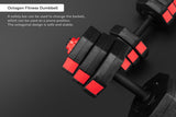 NNEKG Fortis 20kg Adjustable Weights Dumbbell & Barbell Set