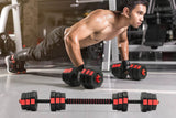NNEKG Fortis 20kg Adjustable Weights Dumbbell & Barbell Set