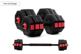 NNEKG Fortis 30kg Adjustable Weights Dumbbell & Barbell Set