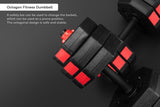 NNEKG Fortis 30kg Adjustable Weights Dumbbell & Barbell Set