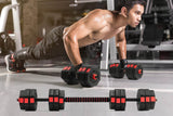 NNEKG Fortis 30kg Adjustable Weights Dumbbell & Barbell Set