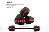 NNEKGE 40kg Adjustable Weights Dumbbell & Barbell Set