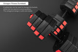 NNEKGE 40kg Adjustable Weights Dumbbell & Barbell Set
