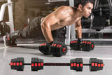 NNEKGE 40kg Adjustable Weights Dumbbell & Barbell Set