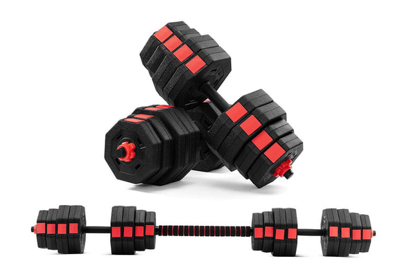 NNEKGE 40kg Adjustable Weights Dumbbell & Barbell Set