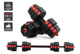 NNEKGE 40kg Adjustable Weights Dumbbell & Barbell Set