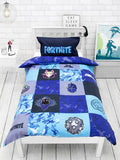 NNEKG Fortnite Shuffles Kids Single Reversible Quilt Cover Set