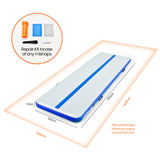 NNEMB 300x100x10cm Inflatable Air Track Mat Tumbling Gymnastics-Blue & White (No Pump)