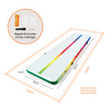 NNEMB 300x100x10cm Inflatable Air Track Mat Tumbling Gymnastics-Multi-Coloured (No Pump)