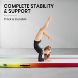 NNEMB 300x100x10cm Inflatable Air Track Mat Tumbling Gymnastics-Multi-Coloured (No Pump)