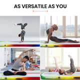 NNEMB 400x100x10cm Inflatable Air Track Mat Tumbling Gymnastics-Multi-Coloured (No Pump)