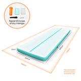 NNEMB 600x200x20cm Inflatable Air Track Mat Tumbling Gymnastics-Mint Green & Grey (No Pump)