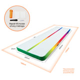NNEMB 600x200x20cm Inflatable Air Track Mat Tumbling Gymnastics-Multi-Coloured (No Pump)